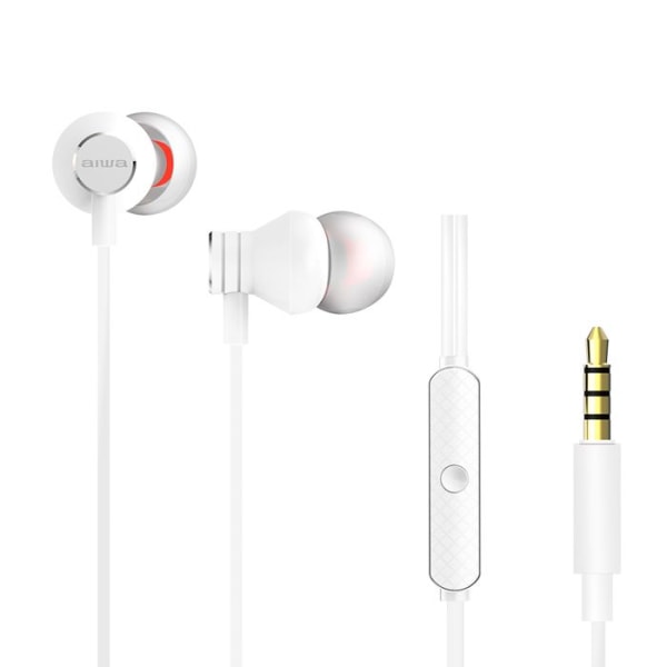 Hörlurar Intra-auriculaire hög upplösning vit ESTM-50WT AIWA