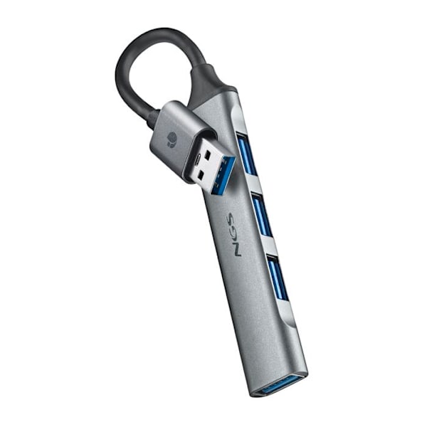 USB-hub - NGS - IHUB4 MICRO - 4 portar - USB 3.2 Gen1 - Kompakt - Aluminium