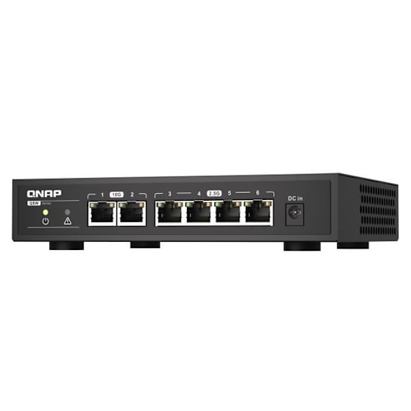 Plug & Play-omkopplare - QNAP QSW-2104-2T - 2 x 10GbE RJ45-portar - 4 x 2,5GbE RJ45-portar