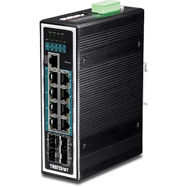 TRENDNET TI-PG1284i 8-portars hanterbar Ethernet-switch - 3 lager stöds - Modulär