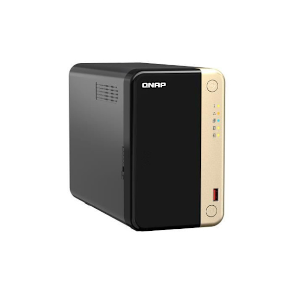 Server NAS - QNAP - TS-264 - 2 fackor - 8 GB Svart, Guld