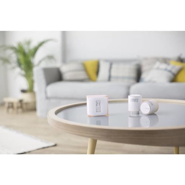 Trådlös termostatisk huvud - NETATMO - NVP01-DE - Smartphone-kontroll - Programmerbar - Rumsinställning per rum
