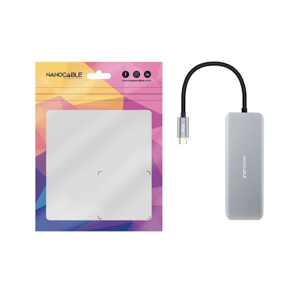 USB-C Hub - Nanofil - Modell 16.10.1006 - 1 x USB-C - 2 x USB 3.0 - HDMI 4K 60Hz