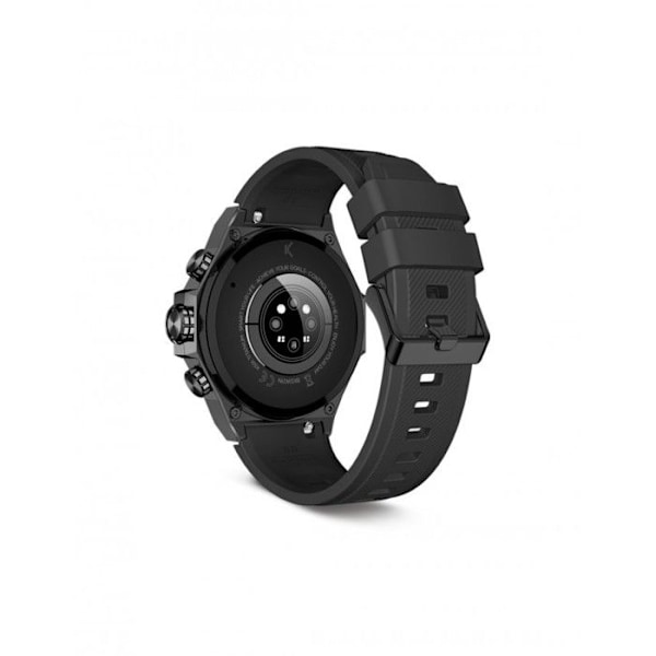 KSIX Titanium Black Round Dial Smart Watch med 1,43" AMOLED-pekskärm, Bluetooth 5.3-anslutning, vattentäthet