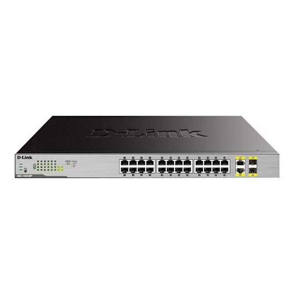 D-LINK Switch 24 portar - DGS-1026MP - PoE+ 10/100/1000 Mbps Svart, Grå