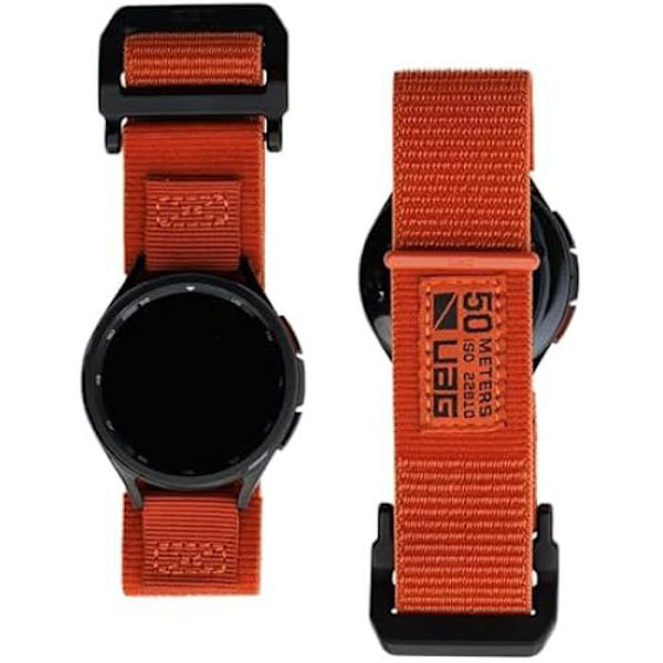 URBAN ARMOR GEAR UAG Nylon Ersättningsrem Kompatibel med Samsung Galaxy Watch 6 40/44mm, Watch 6 Classic 43/47mm rost