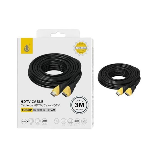 Jc Nb1453 Negro - Kabel Hdmi, Hane till Hane, 3m