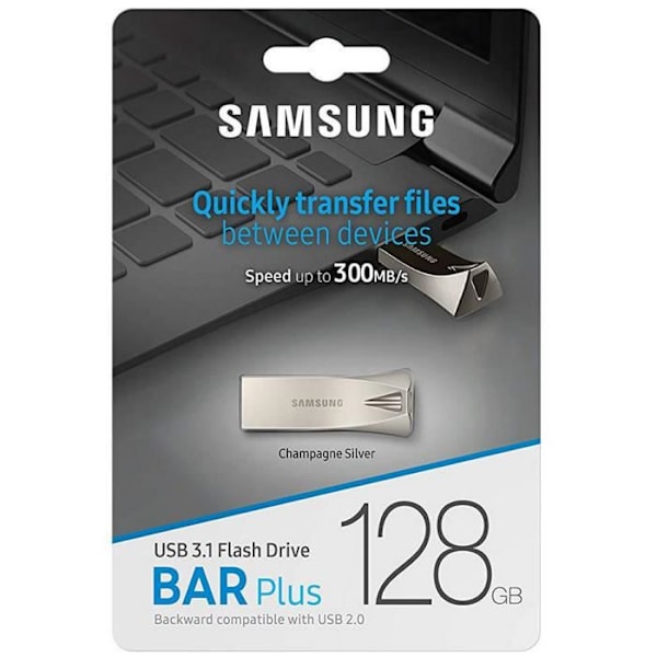 Samsung USB-minne 128 GB USB 3.0 MUF-128BE3 Flash-minne Drive Stick 300MB/s