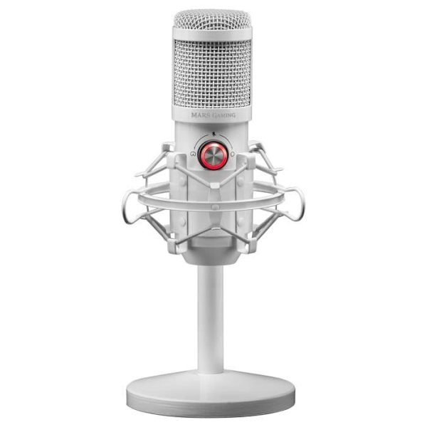 Mars Gaming MMICX Vit - LED Professional Studio Mikrofon - USB Plug & Play Vit