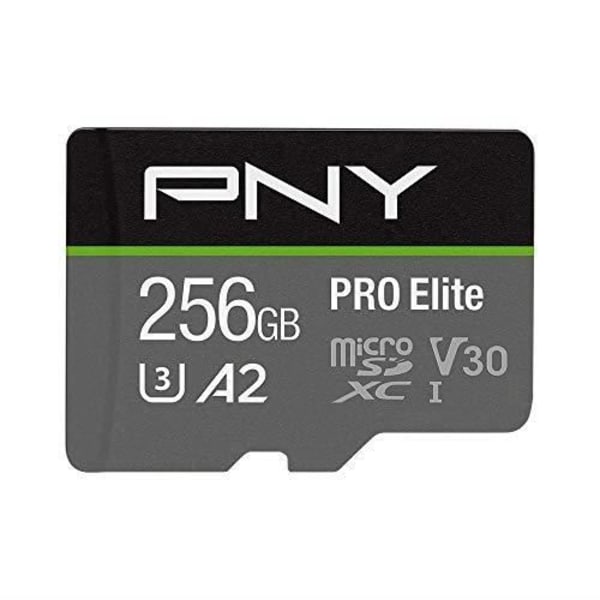 PNY PRO Elite - Flash-minneskort - 256 GB - A2 / Video Class V30 / UHS-I U3 / Class10 - microSDXC UHS-I