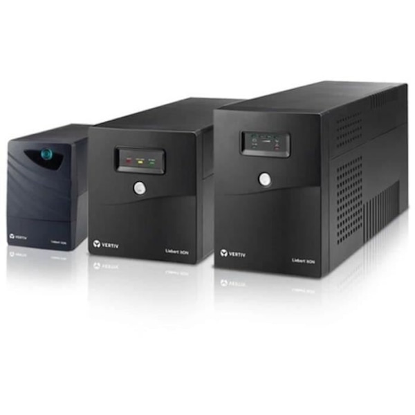 VERTIV linjeväxelriktare Liebert LI32101CT00 - 400 VA/240 W - Torn - 4 timmars laddning - 1 minut(er) Standby - 230 V AC-ingång Svart