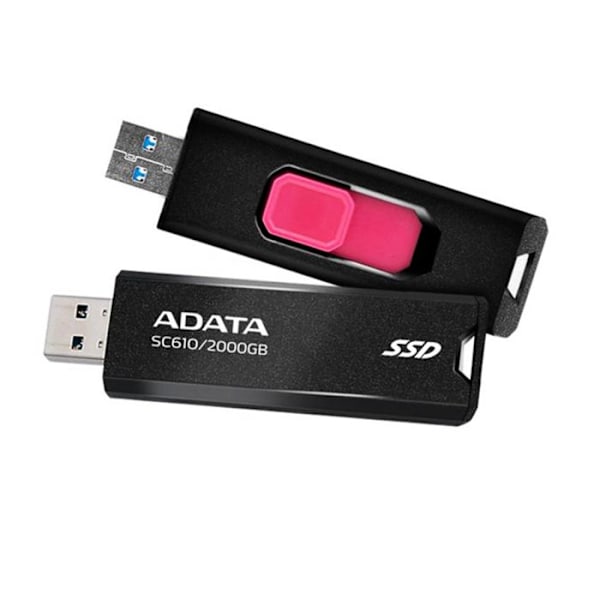 Adata SC610 2000 GB USB 3.2 Extern Solid State Drive - 4711085945068 Svart