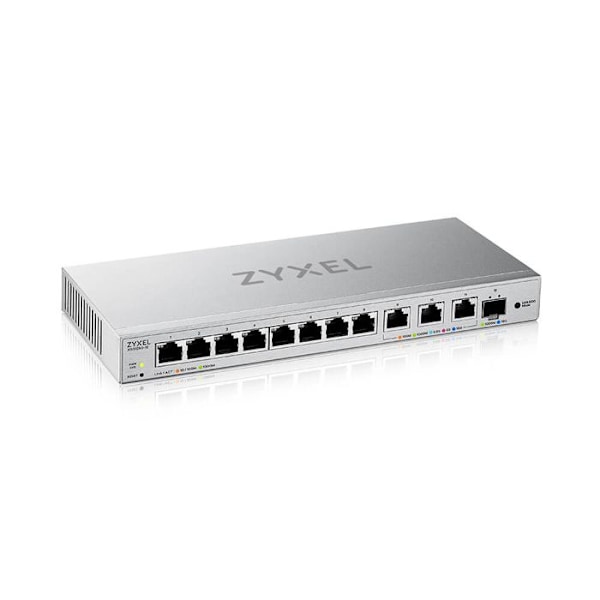 MultiGig Switch - ZYXEL - XGS1250-12 - 12 portar - 10G SFP+ - Tyst drift Grå