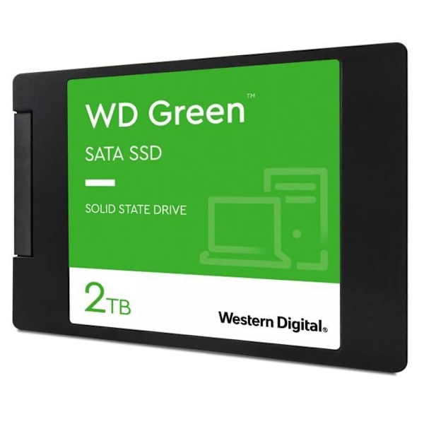 WESTERN DIGITAL SATA SSD-hårddisk - 2TB intern - 2,5" format - Grön