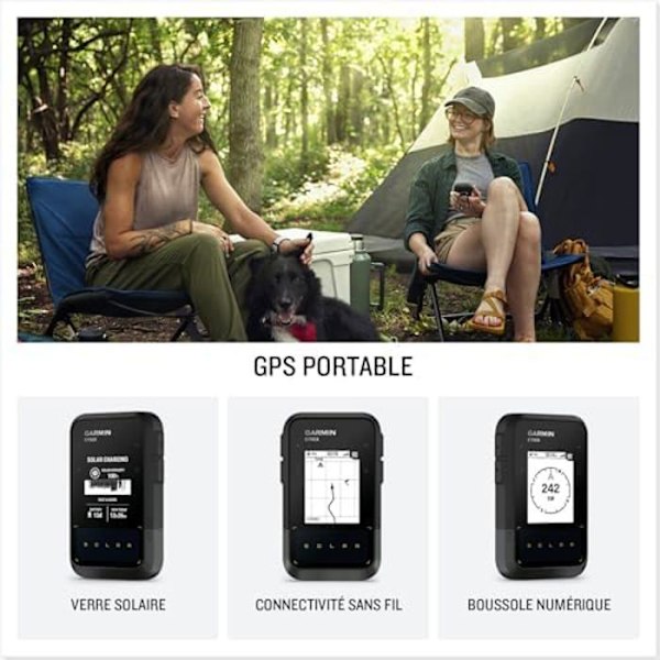 Solar Navigation GPS - Garmin eTrex Solar - 2,2" skärm - Obegränsad autonomi - Svart