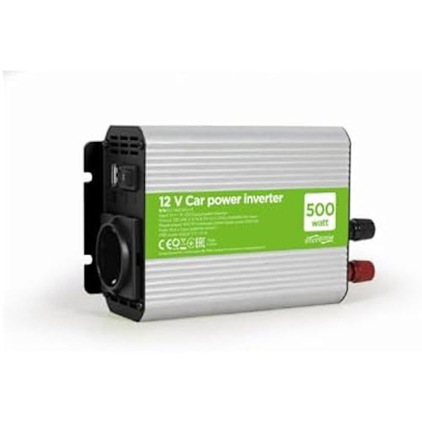 Bilväxelriktare - ENERGENIE - EG-PWC500-01 - 500 W - Cigarettändare - Universal Grå