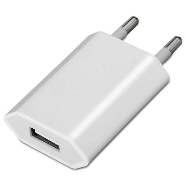 OCIODUAL Aisens A110-0063 5V 1A USB-laddare för mobiltelefoner Smartphones Vit 2-stifts resenätadapter Vit