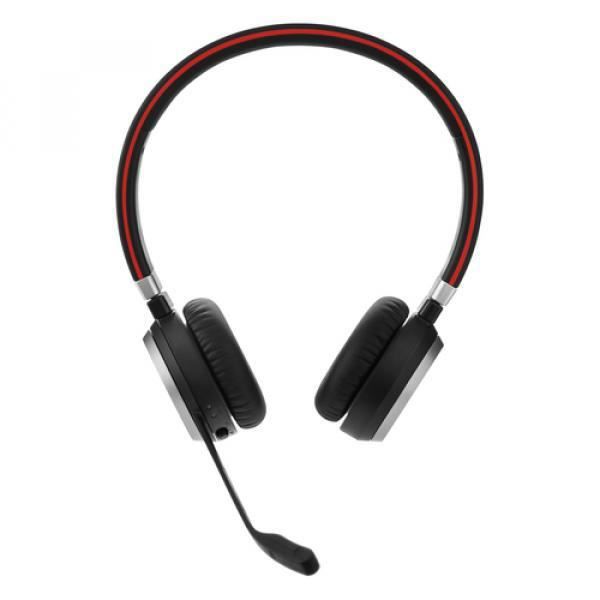 Jabra Evolve 65 SE MS Stereo - Headset - in-ear - Bluetooth - trådlöst - USB - med laddningsvagga - Certifierad