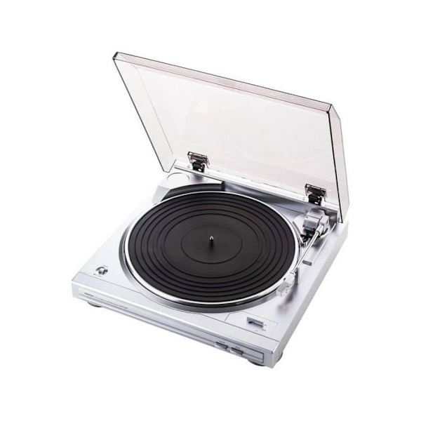 Denon DP-29F automatisk vinyl skivspelare med PHONO förförstärkare/korrigerare - Grå - 33/45 rpm