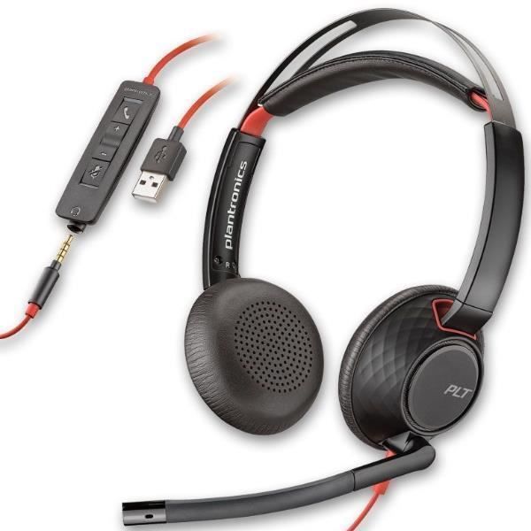 LJUD, Hörlurar och hörlurar, Professionella hörlurar, HP Poly Bw 5220 Stereo USB-a Hs Egenskaper Typologi Trådbundna headset