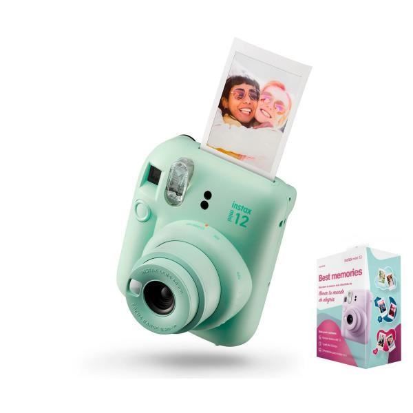 Best Memories Kit FUJIFILM Instax Mini 12 Mint Green Instant Camera, ljusa foton med exponering