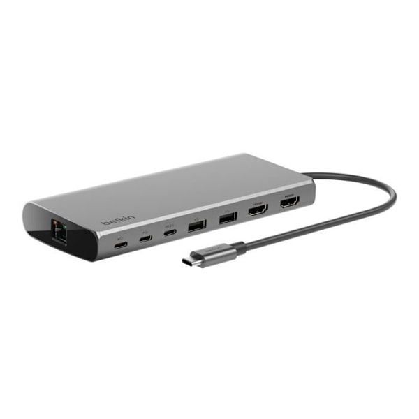 Adapter - BELKIN - USB-C 8in1 Dual Display Hub - 2 4K-skärmar - Ethernet - USB