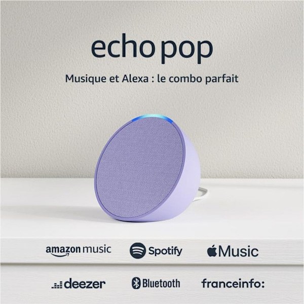 Smart högtalare - AMAZON - Echo Pop - Lila - Trådlös