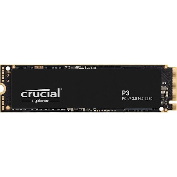 CRUCIAL P3 500 GB 3D NAND NVMe PCIe M.2 SSD-hårddisk