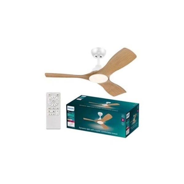 Philips Ventilerad LED Takfläkt 132cm Vit/Tegel 2650lm Fjärrkontroll