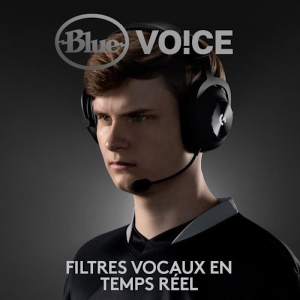 Spelheadset - Trådlöst - Logitech G - Pro X - Med mikrofon - Svart