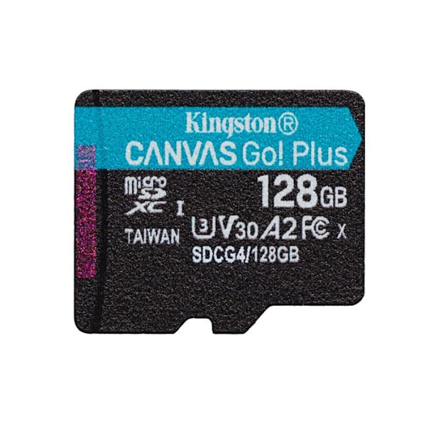 Minneskort microSDXC - KINGSTON - Canvas Go Plus - 128GB - 200MB/s - A2 U3 V30