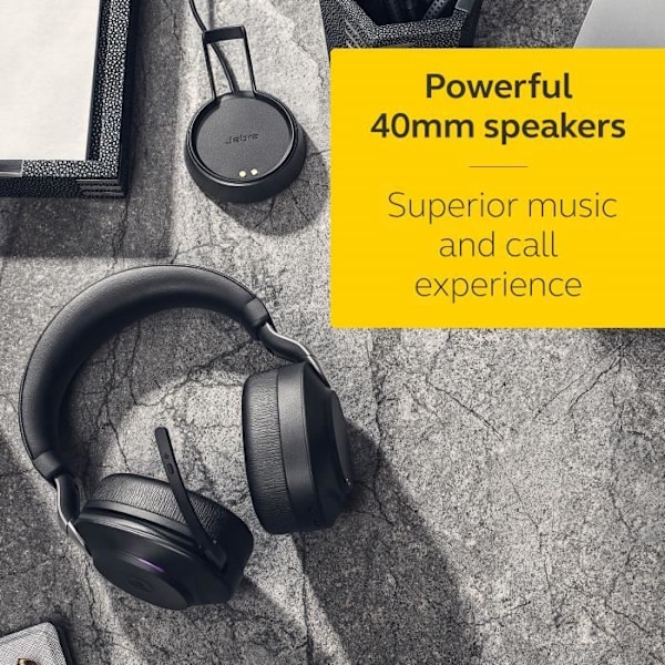 Trådlösa hörlurar - JABRA - Evolve2 85 - USB-C - Stereo - Aktiv brusreducering
