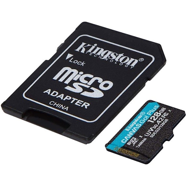 Kingston Technology Canvas Go! Plus 128 GB MicroSD Class 10 UHS-I flashminne