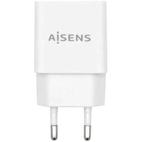 AISENS - A110-0526 - Högeffektiv 10 W USB-laddare, 5 V/2 A, Vit Vit