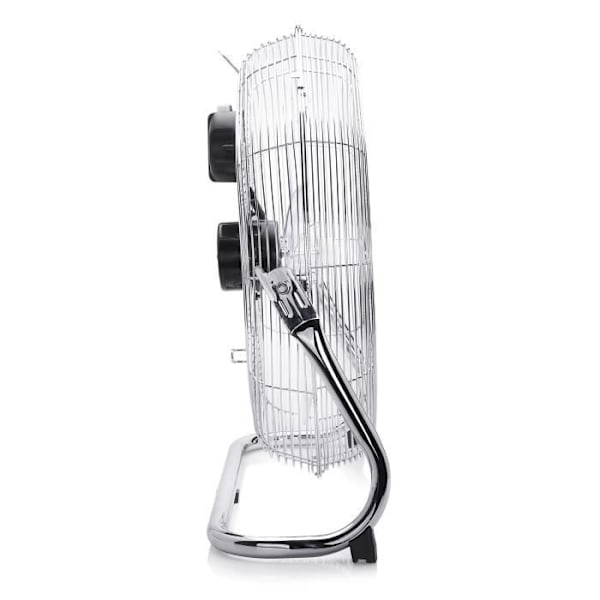 TRISTAR VE-5885 Metallgolvfläkt Ø50 cm - 140 watt - 3 hastigheter - Tilting - Grå Grå krom
