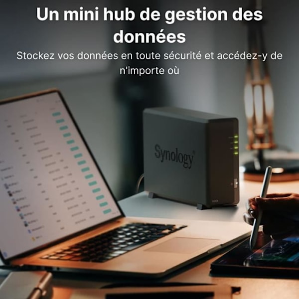 NAS-server - SYNOLOGY - DS124 - 1 fack - Gigabit Ethernet - 1 GB RAM