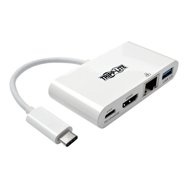 Höghastighets HDMI-kabel med Ethernet - TRIPP LITE - 1080p - PD-laddningsport - USB-A 1,5 A - Plug and Play