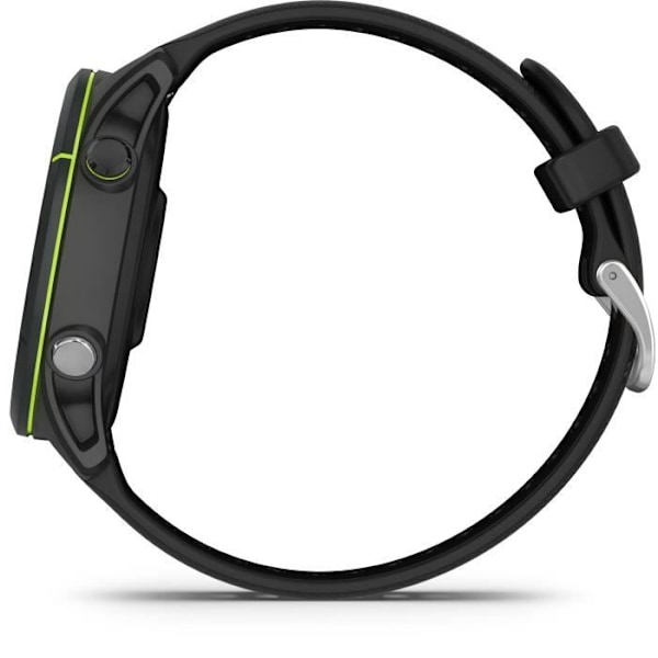 Connected klocka - Garmin - Forerunner 255 Music - Svart - 5 metallknappar - Batteritid 14 dagar Svart