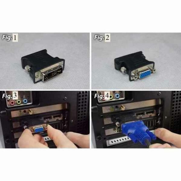 Ewent EC1250 DVI till VGA-adapter