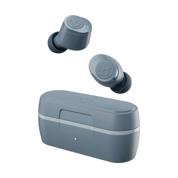 Skullcandy JIB TWS True Wireless InEar-hörlurar i Chill Grey-färg med IPX4-motstånd och integrerad mikrofon, anslutning
