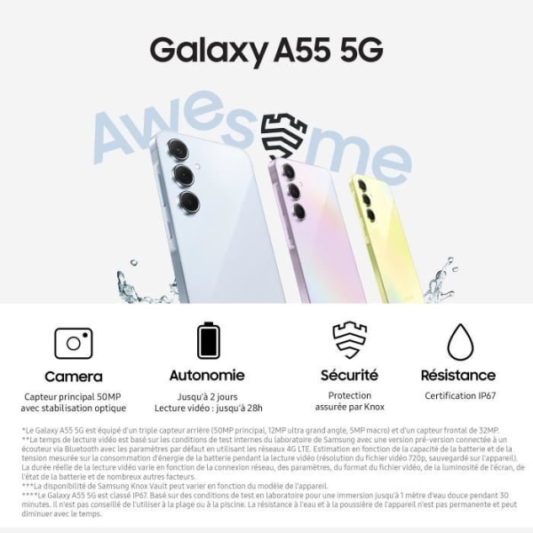 Smartphone Samsung Galaxy A55 5G 128GB lila Lila