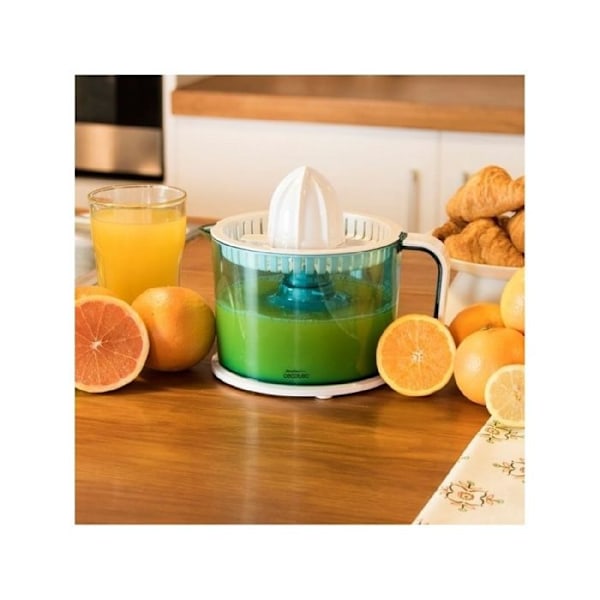 Cecotec Electric Citrus Juicer ZitrusEasy Basic. 1 liter fat BPA-fri, dubbel rotationsriktning, dubbel kon och lock An