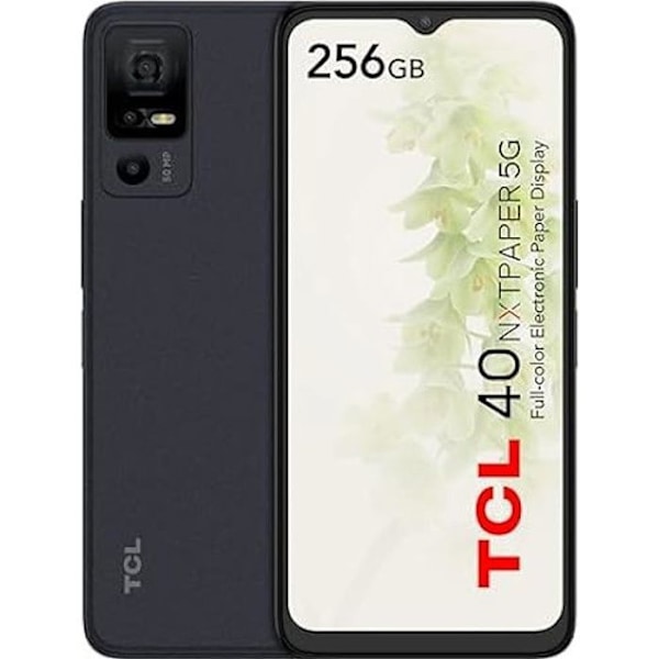 TCL 40 NXTPAPER 5G Smartphone - 6,6" 90Hz skärm - 12GB - 256GB - Svart