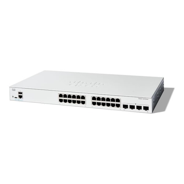 Switch - Cisco - Catalyst 1300-24T-4G - Managed - 24 portar - Rackmonterbar