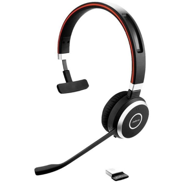 Jabra Evolve 65 Second Edition - UC Phone Headset On-Ear Bluetooth, Wireless Mono Black Noise Cancel