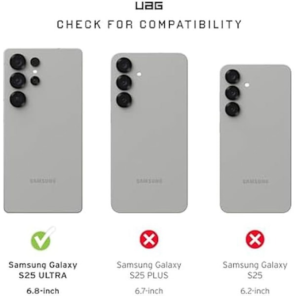 Coque - URBAN ARMOR GEAR - Plasma XTE - Samsung Galaxy S25 Ultra - Multilager skydd - Militär fallskydd Plasma XTE - Svart/Transparent