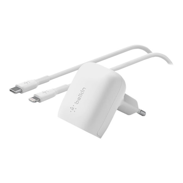 Laddare - Belkin - 20W - USB-C - Snabbladdning - Vit - Adapter för smartphones Vit