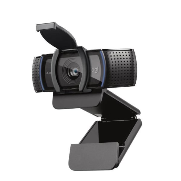 Webbkamera - Full HD 1080p - Logitech - C920S Pro - Integrerad mikrofon - Svart