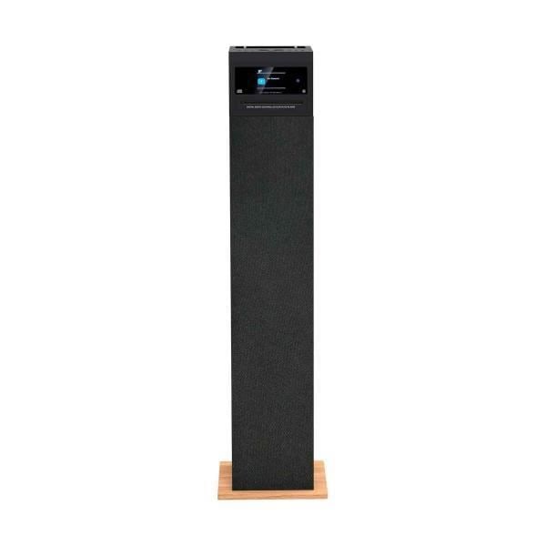 Altavoz Torre Multimedia aiwa TSBT-360 i trä och svart färg med 60W effekt (15W x2 + 30W), bluetooth-anslutning, USB, RCA, CD
