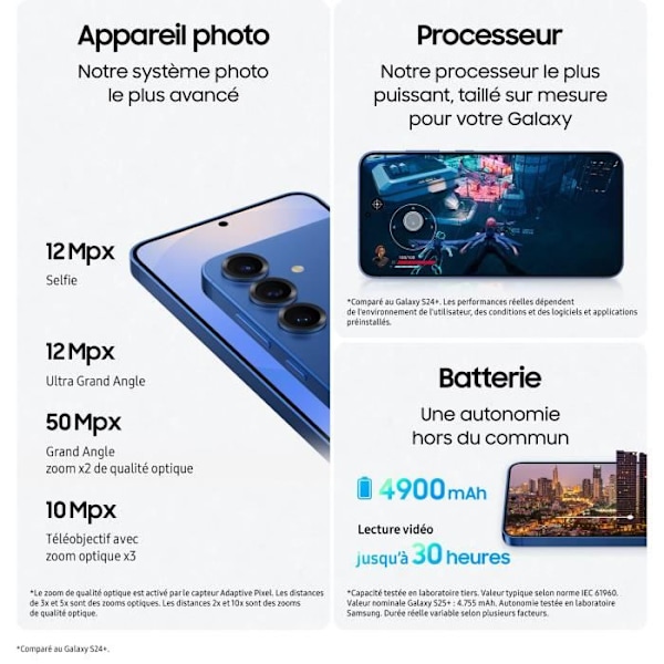 SAMSUNG Galaxy S25 Plus AI Smartphone 256 Go Grå Grå
